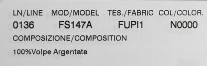 Dolce & Gabbana Black Fox Fur Collar Scarf