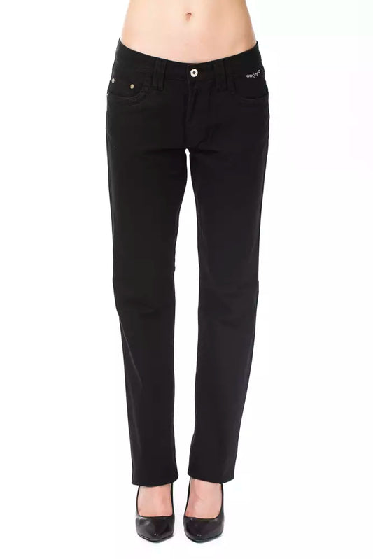 Ungaro Fever Black Cotton Women's Pant