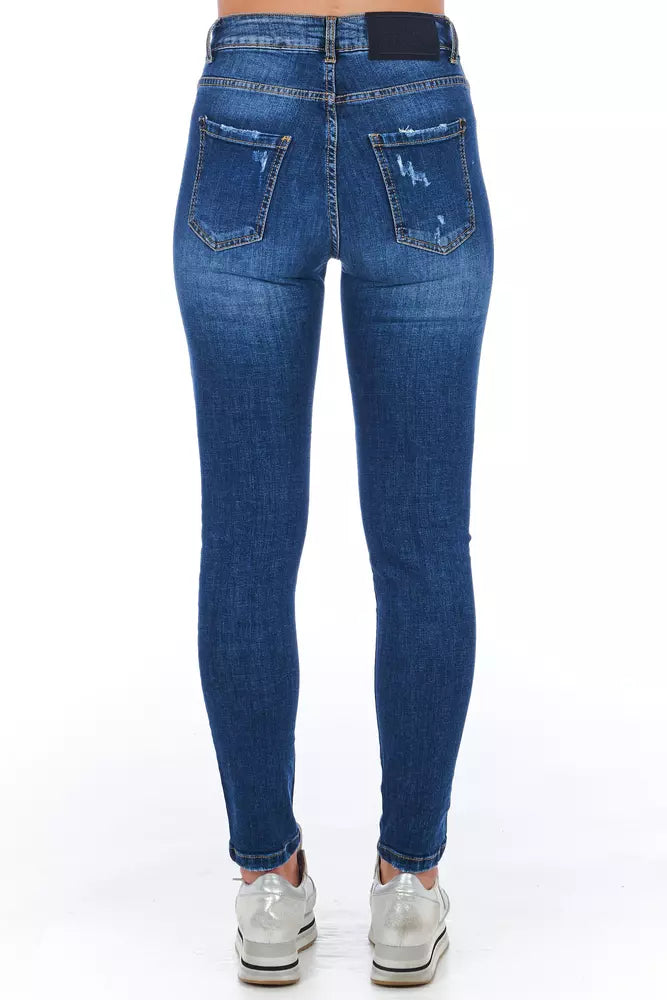 Frankie Morello Blue Other Fibres Women Jeans