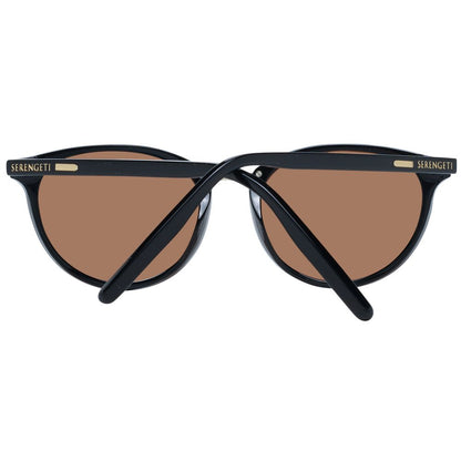 Serengeti Black Acetate & Metal Sunglasses