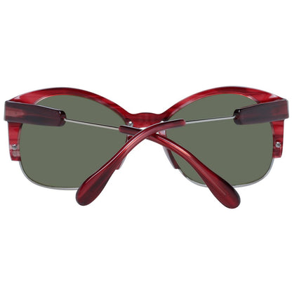 Serengeti Red Acetate & Metal Sunglasses