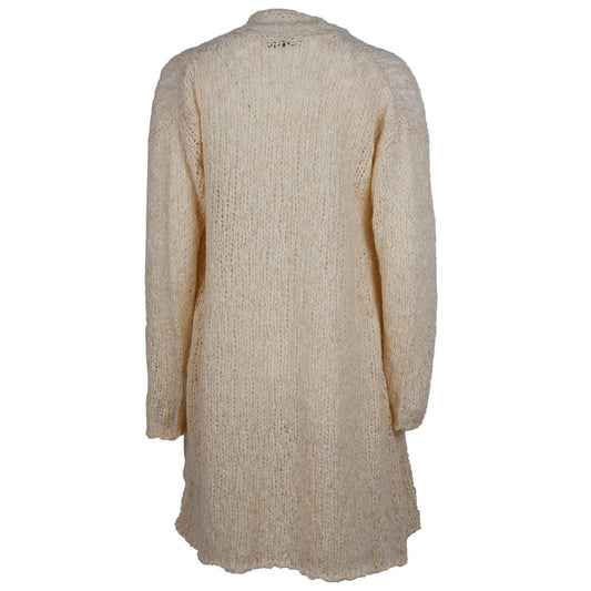 Alpha Studio Beige Alpaca Wool Women Dress