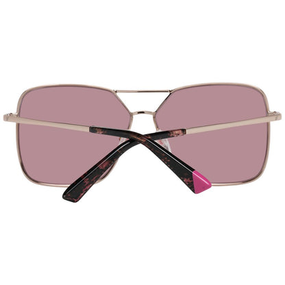 Web Rose Gold Metal Sunglasses