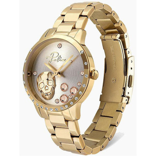 Police Gold Stainless Steel Dress Watch