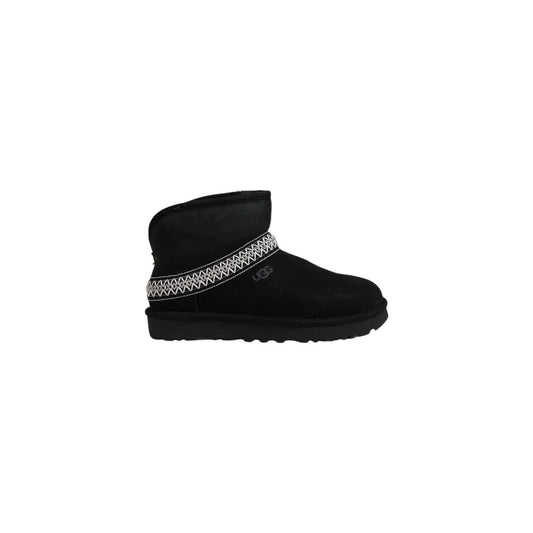 UGG Black Suede Leather Ankle Boots