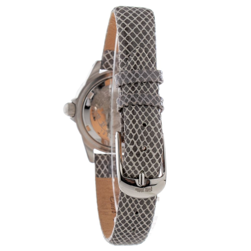 Folli Follie Gray Leather Dress Watch