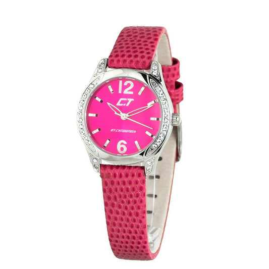 Chronotech Multicolor Leather Dress Watch