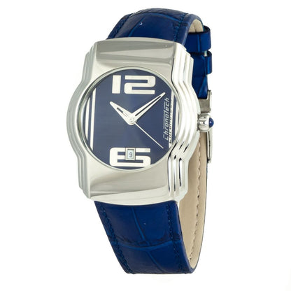 Chronotech Blue Leather Dress Watch