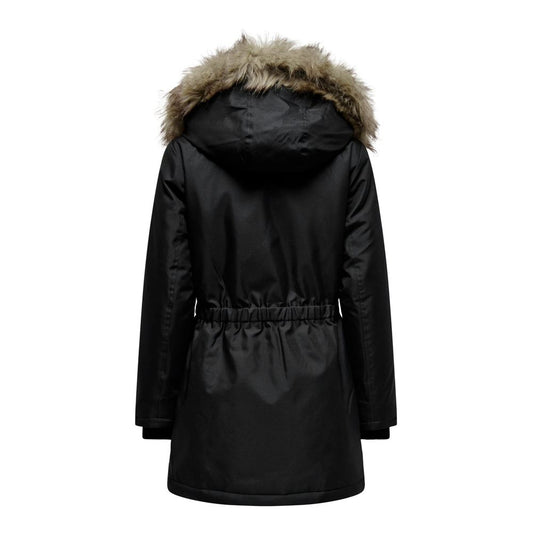 Only Black Polyester Parka