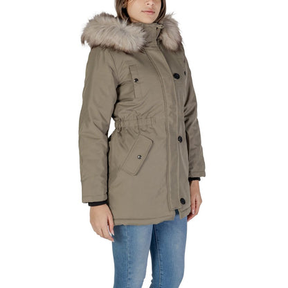 Only Green Polyester Parka