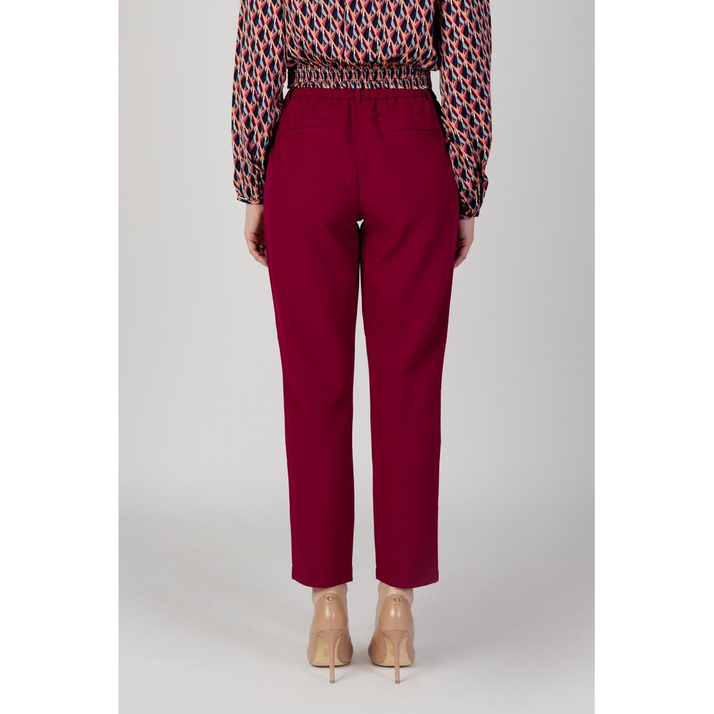 Vila Clothes Bordeaux Polyester Pant