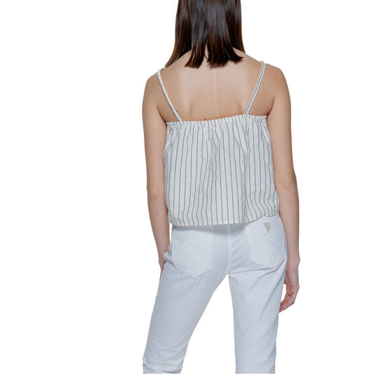 Vero Moda Beige Organic Cotton Tank Tops