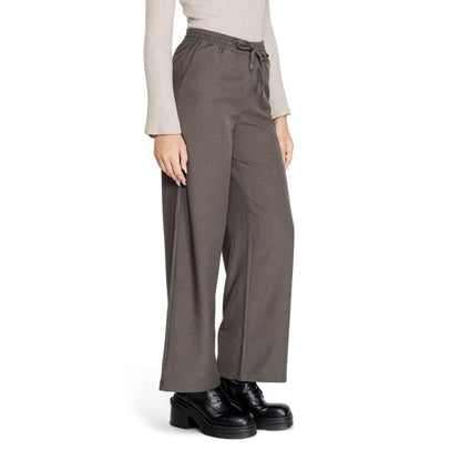 Only Gray Polyester Casual Pants