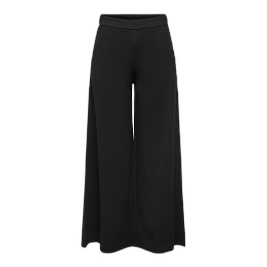 Jacqueline De Yong Black Recycled Polyester Pant