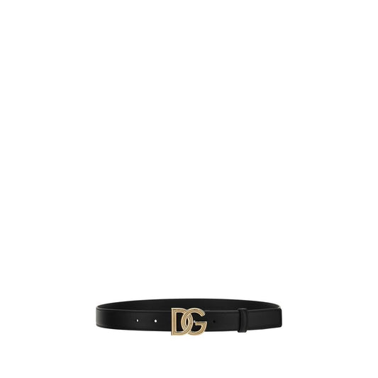 Dolce & Gabbana Black Calf Leather Bos Taurus Regular Belt