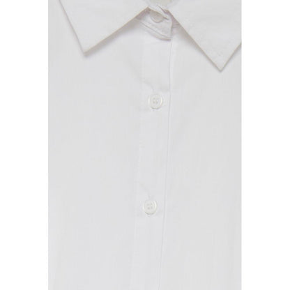 ICHI White Cotton Blouse