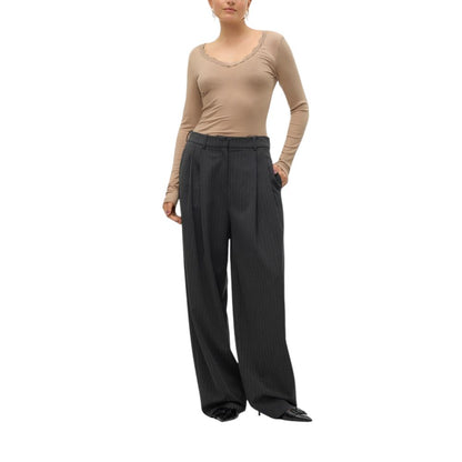 Vero Moda Gray Polyester Pant