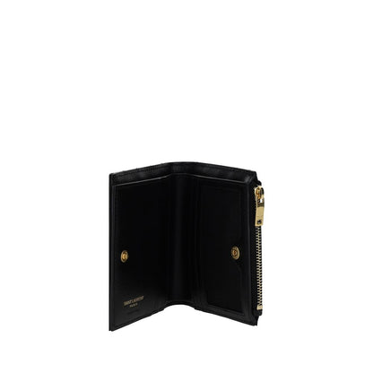 Saint Laurent Black Calf Leather Bos Taurus Wallet