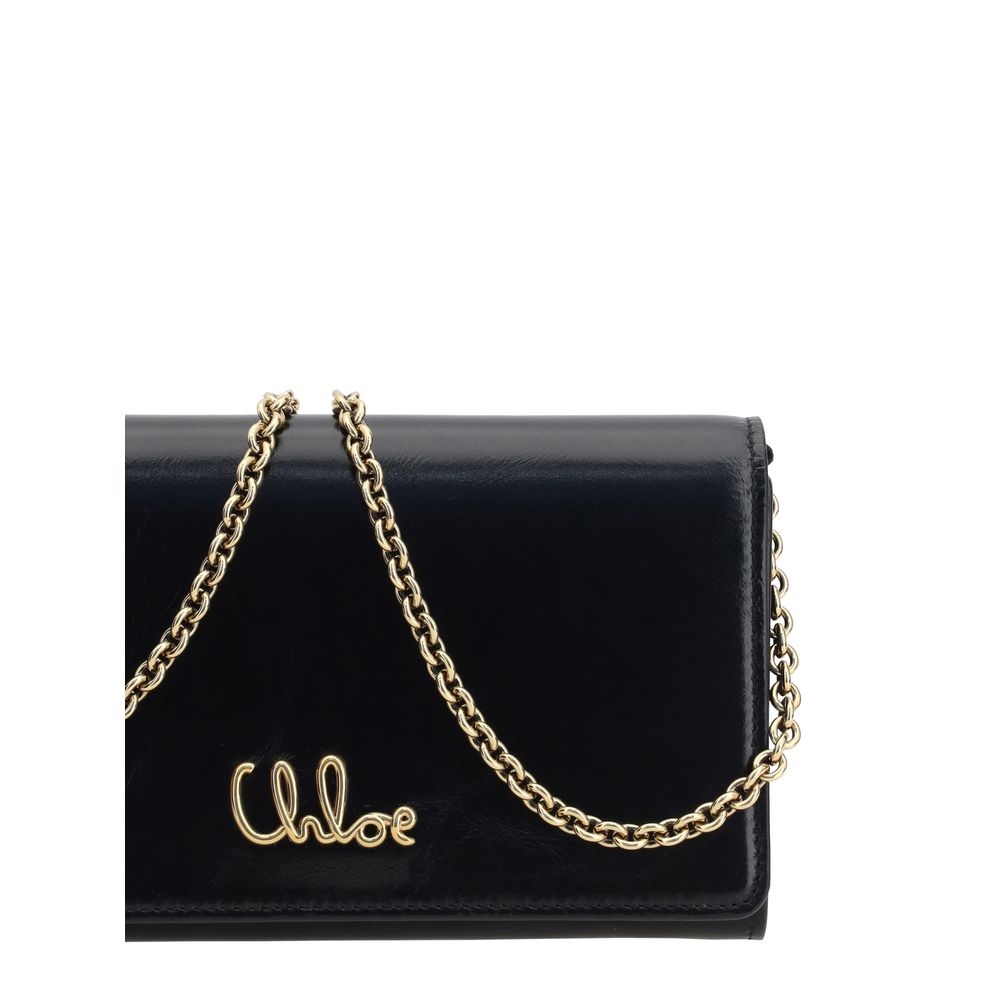 Chloé Brown Calf Leather Bos Taurus Clutch Bag