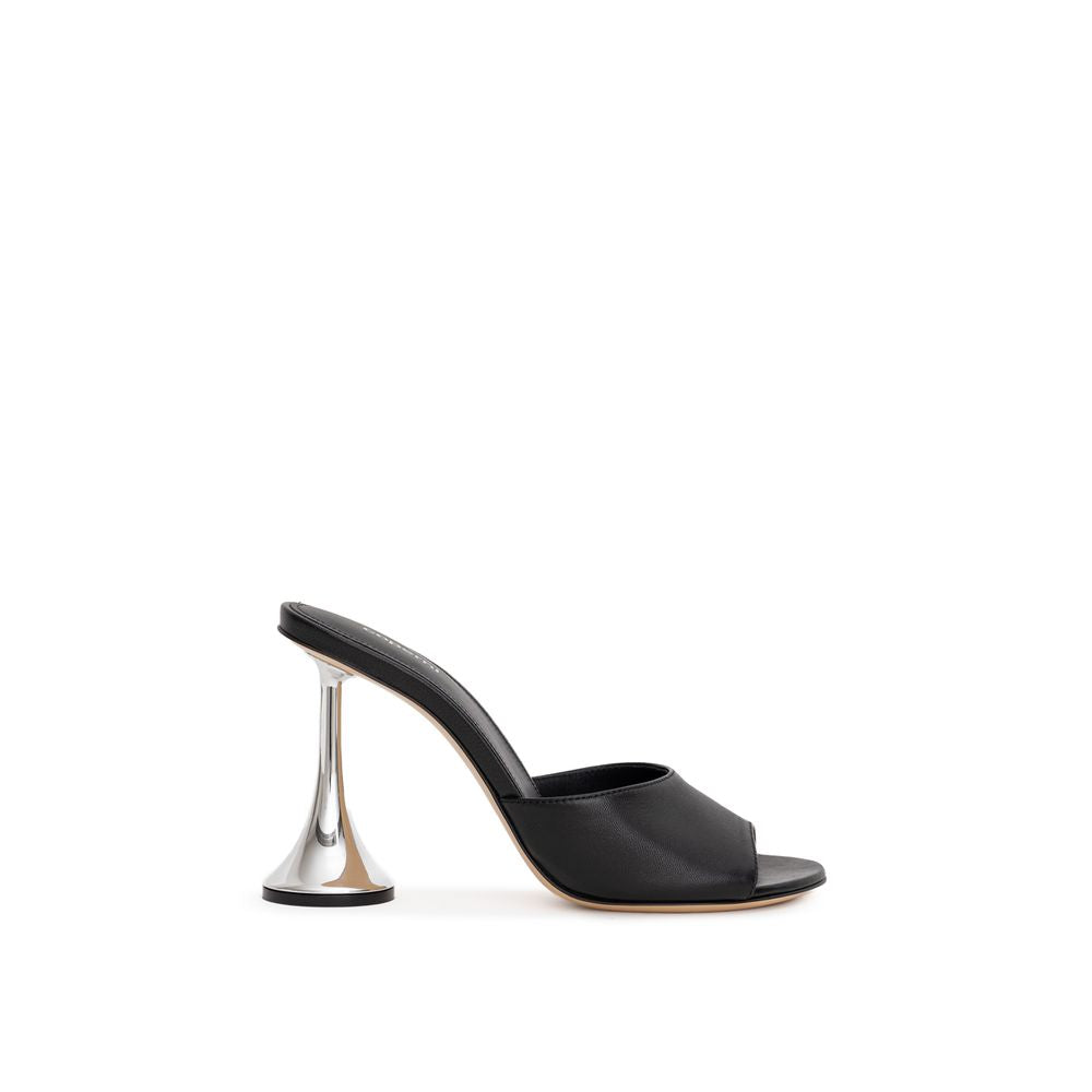 Coperni Black Leather Stiletto Heel Sandals