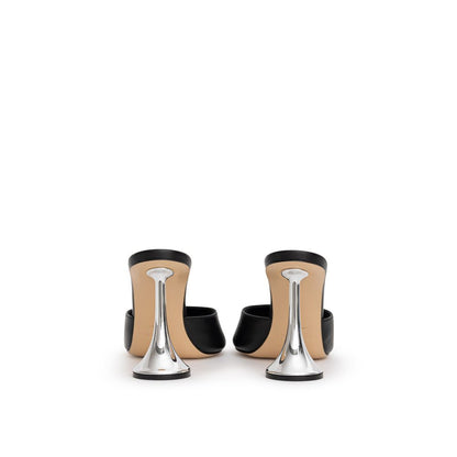 Coperni Black Leather Stiletto Heel Sandals