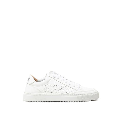 P448 White Leather Athletic Sneakers