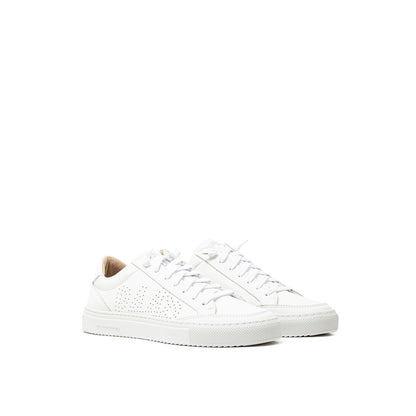 P448 White Leather Athletic Sneakers