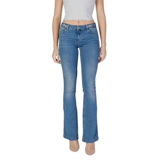 Liu Jo Light Blue Cotton Bootcut Jeans