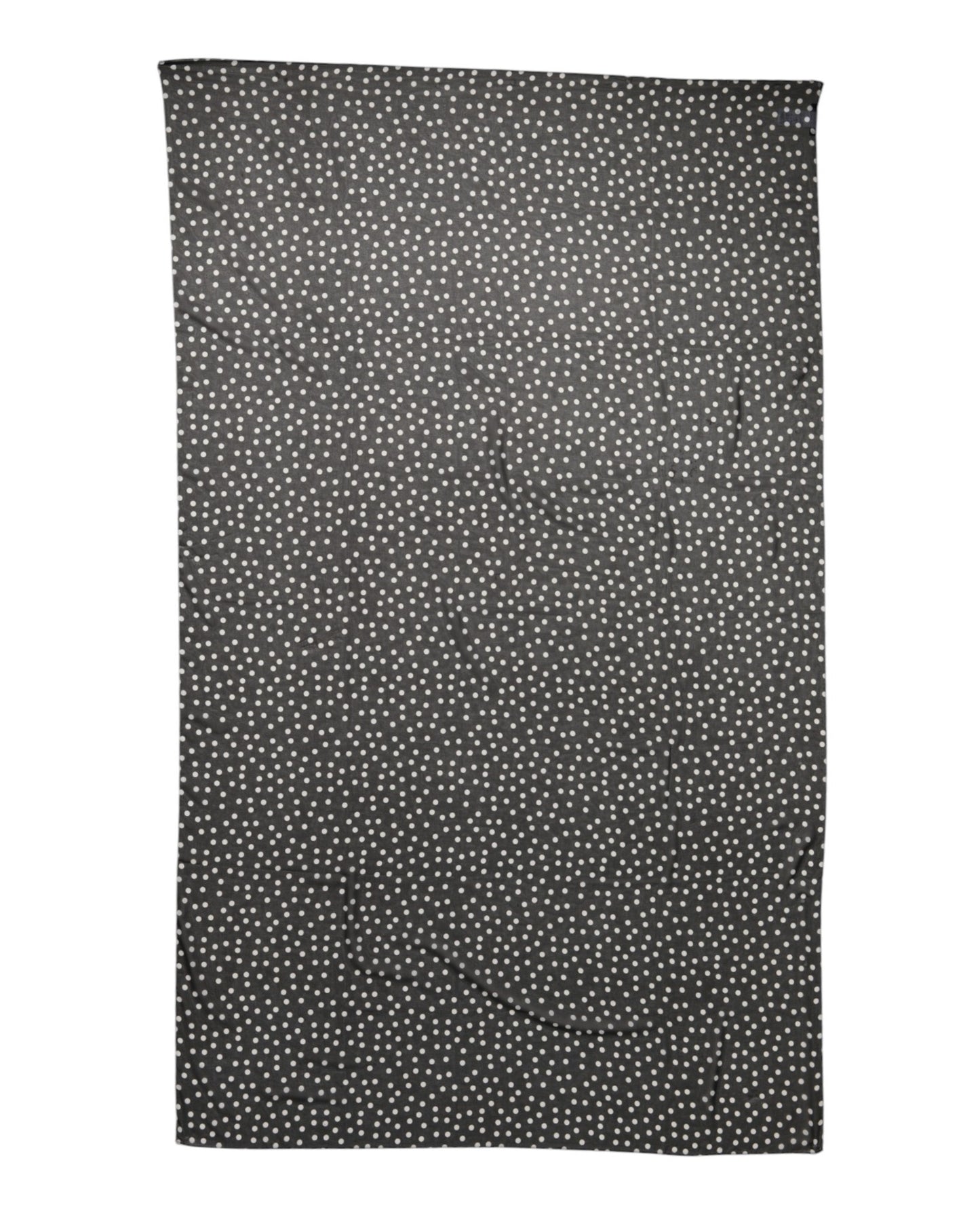 Dolce & Gabbana Black Polka Dots Polyester Wrap Shawl Scarf