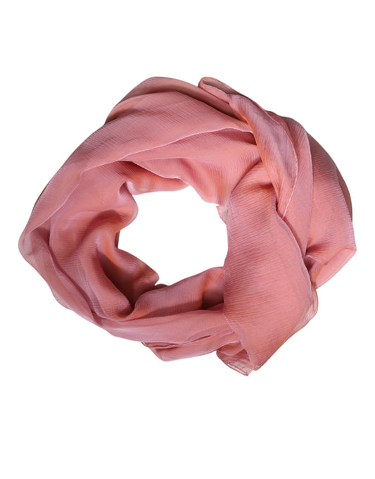 Dolce & Gabbana Pink Silk Rectangle Women Wrap Shawl Scarf
