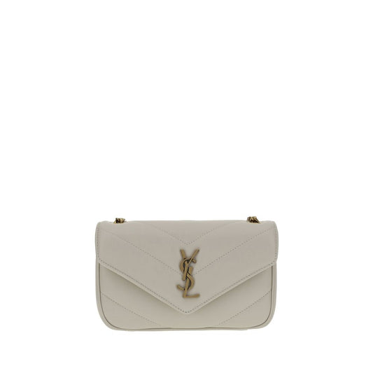 Saint Laurent White Lamb Ovis Aries Aries Shoulder Bag