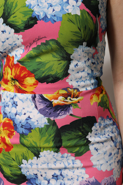 Dolce & Gabbana Multicolor Floral Sleeveless Sheath Dress