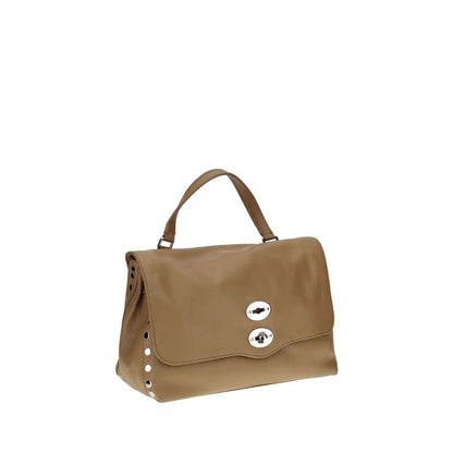 Zanellato Brown Calf Leather Bos Taurus Shoulder Bag