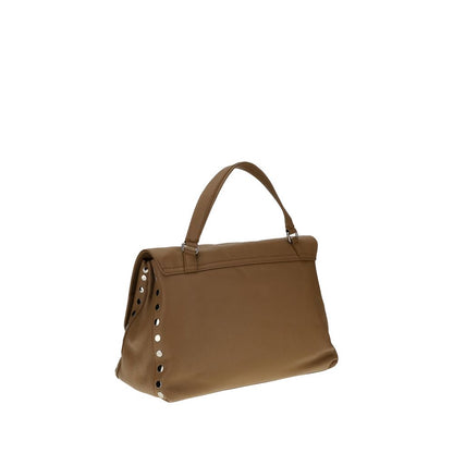 Zanellato Brown Calf Leather Bos Taurus Shoulder Bag