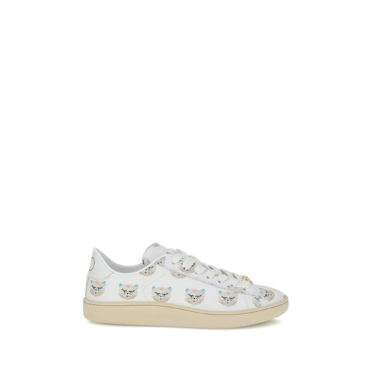 Valentino Garavani White Calf Leather Bos Taurus Low Top Sneakers