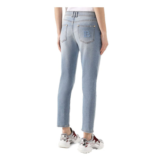 Balmain Blue Cotton Women's Jeans