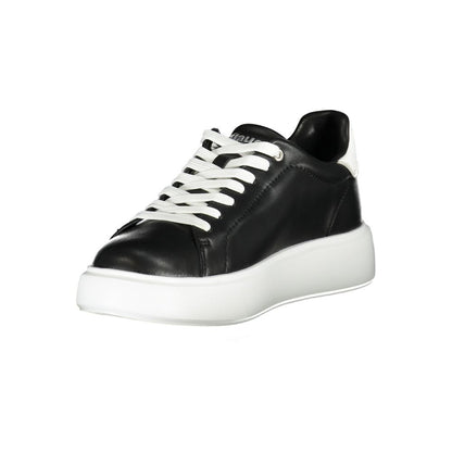 Blauer Black Leather Women Sneaker