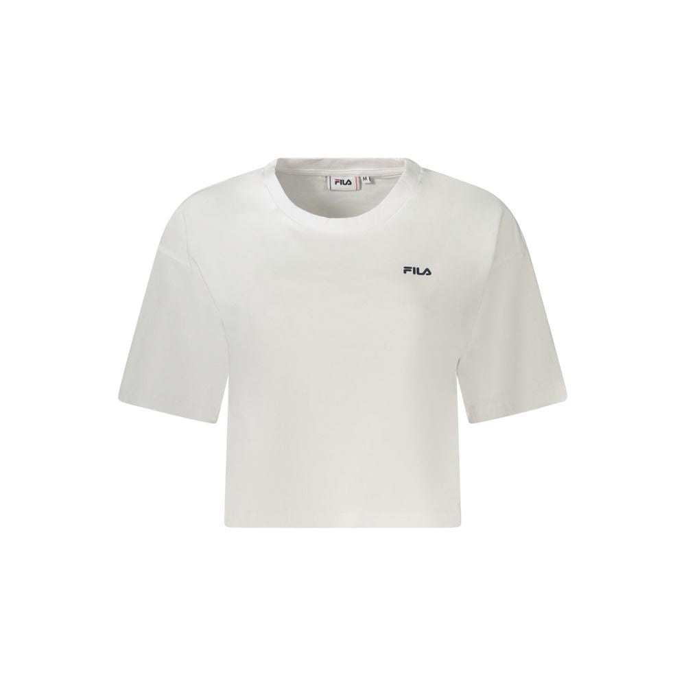 Fila White Cotton T-Shirt