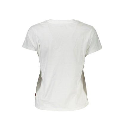 Levi's White Cotton Women T-Shirt
