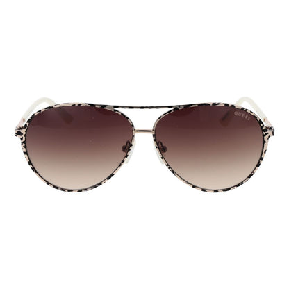 Guess Cream Metal Sunglasses