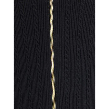 Balmain Gold Viscose Midi Skirt