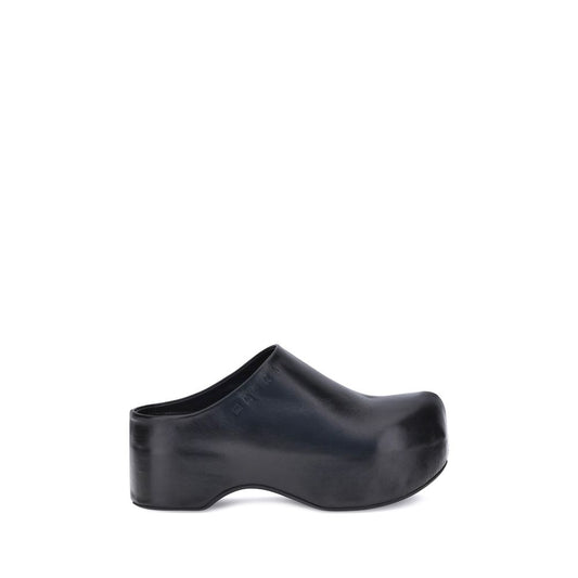 Marni Black Calf Leather Bos Taurus Clogs
