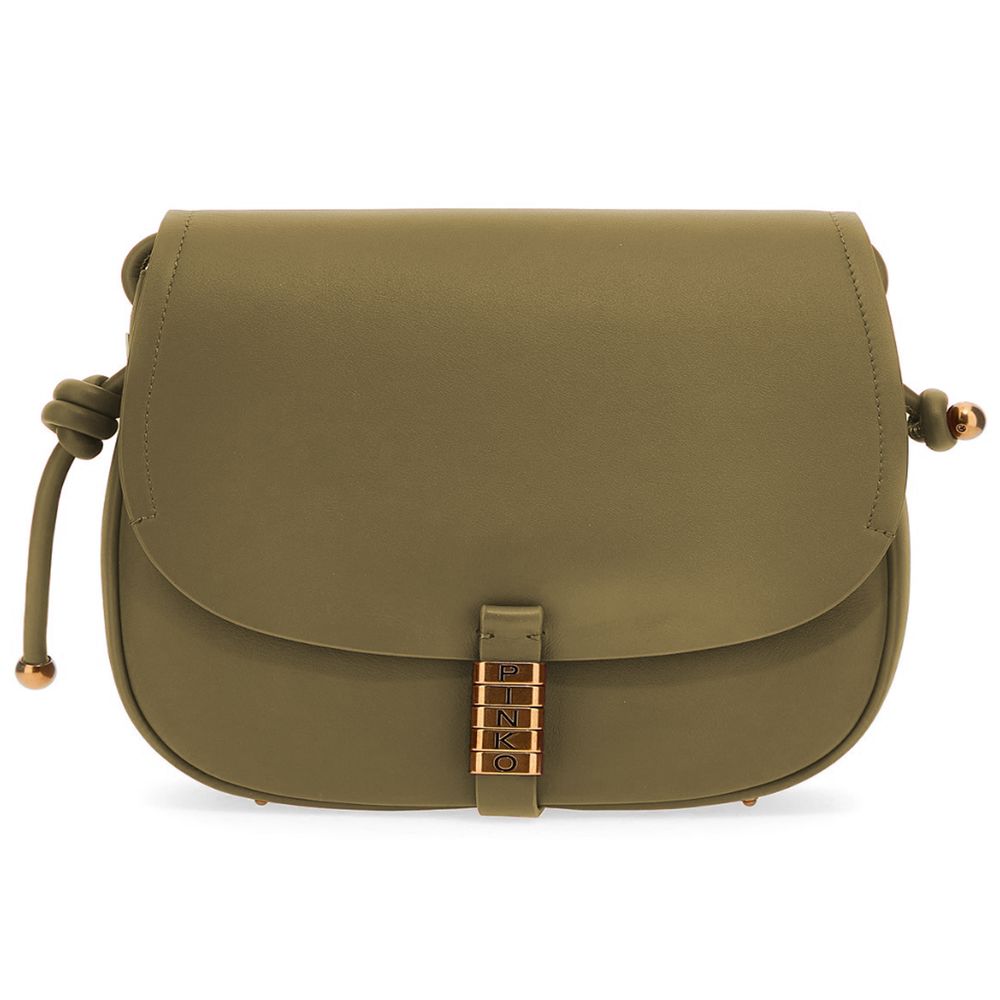 PINKO Green Leather Crossbody Bag