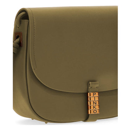 PINKO Green Leather Crossbody Bag