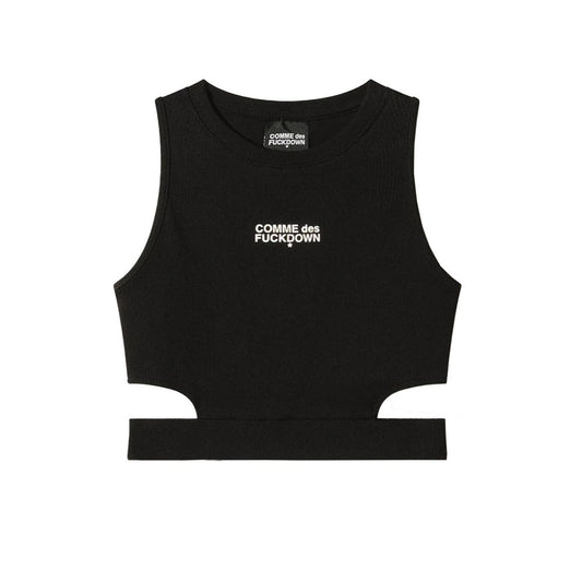 Comme Des Fuckdown Black Cotton Women Top
