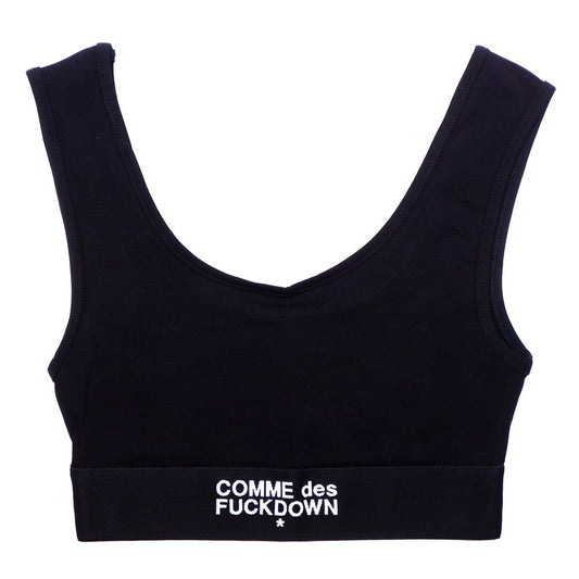 Comme Des Fuckdown Black Cotton Women Top