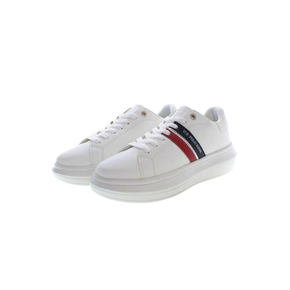 U.S. POLO ASSN. White Polyester Sneaker