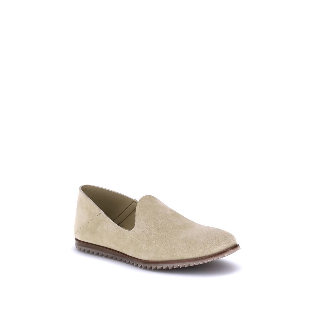 Pedro García Beige Calf Leather Bos Taurus Slip-On Loafers