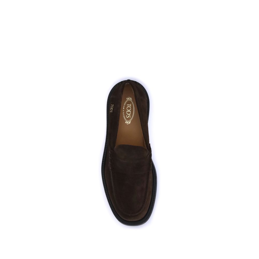 Tod's Brown Rubber Slip-On Loafers