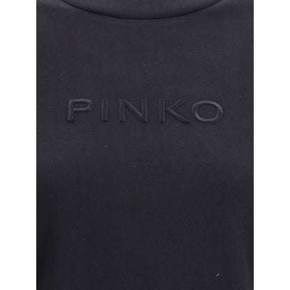 PINKO Black Cotton T-Shirt